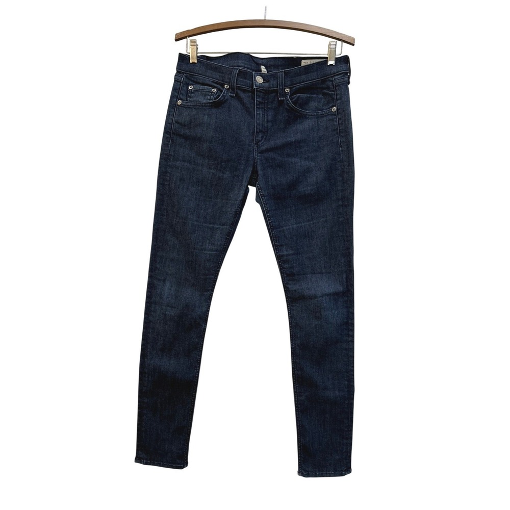 Rag & Bone Skinny Jeans Indigo‎ Dark Wash Stretch Denim Size 29 Inseam 29"